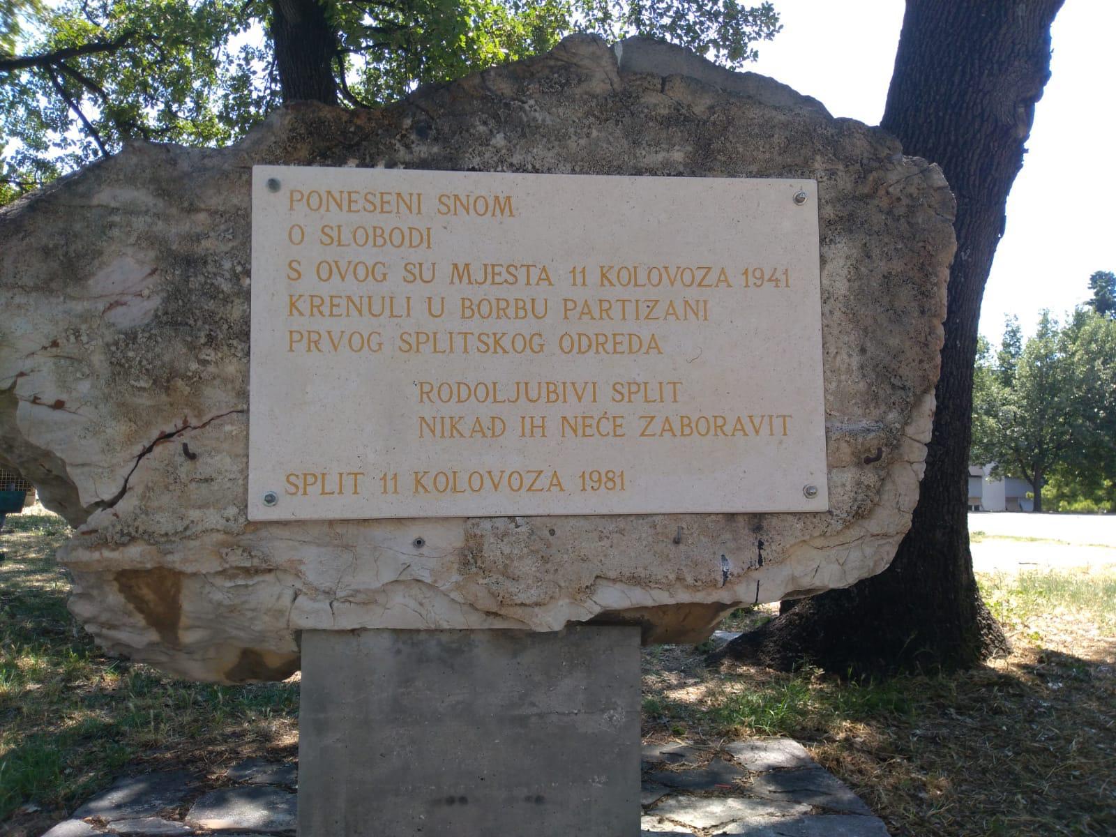 Počast herojima Prvog splitskog odreda